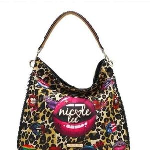 Kiss me satchel Nicole Lee Leopard Print Women's Bag